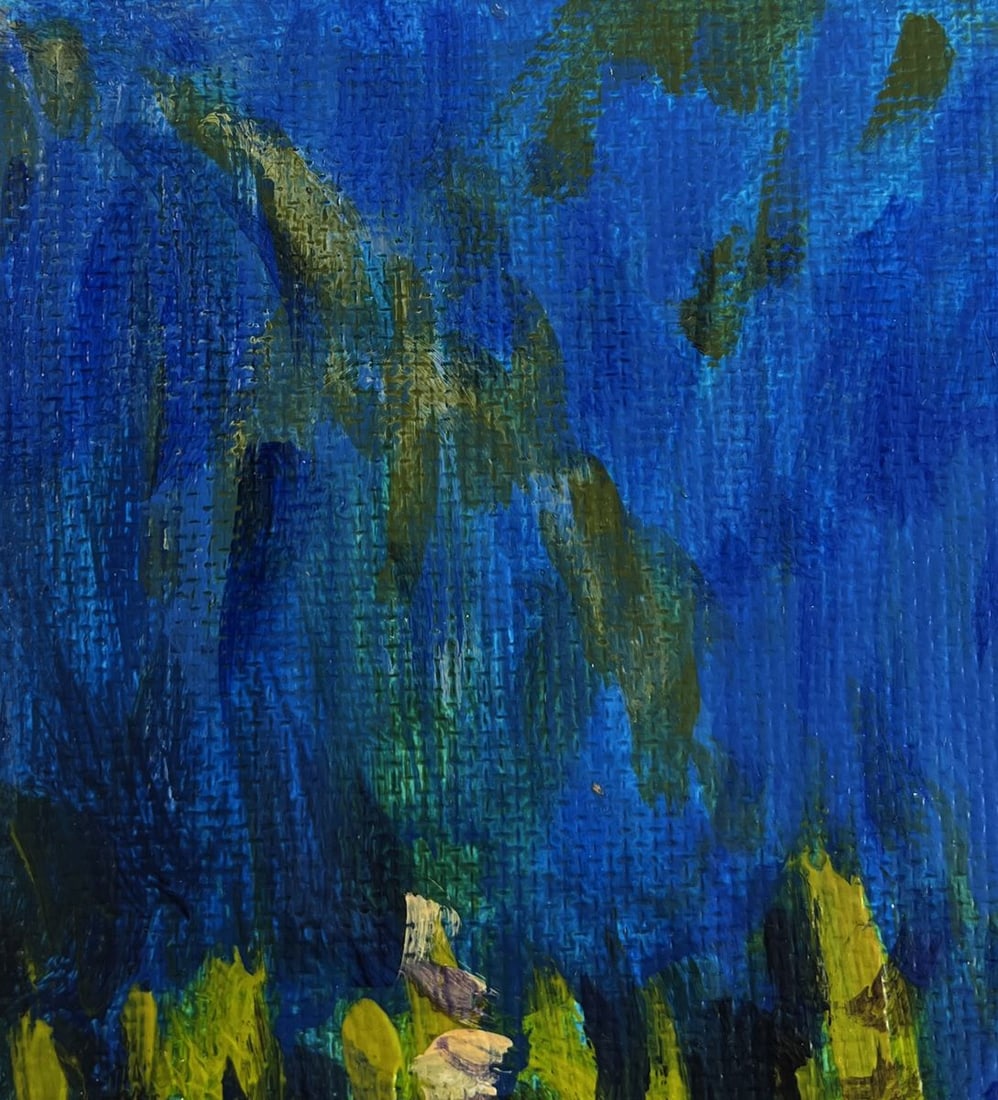 Acrylic painting Summer forest lake Mykhailo Patskan - 4