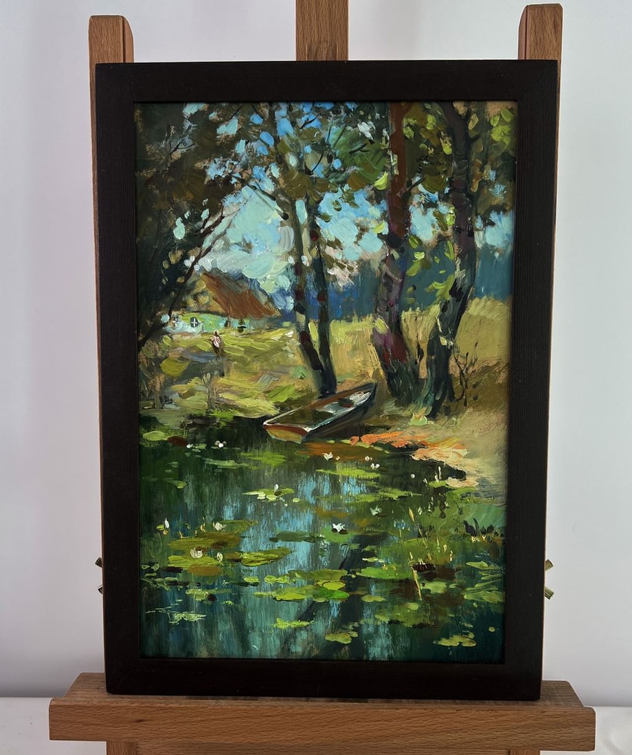 Oil painting Fisherman's boat Yuriy Suprunchuk - 2