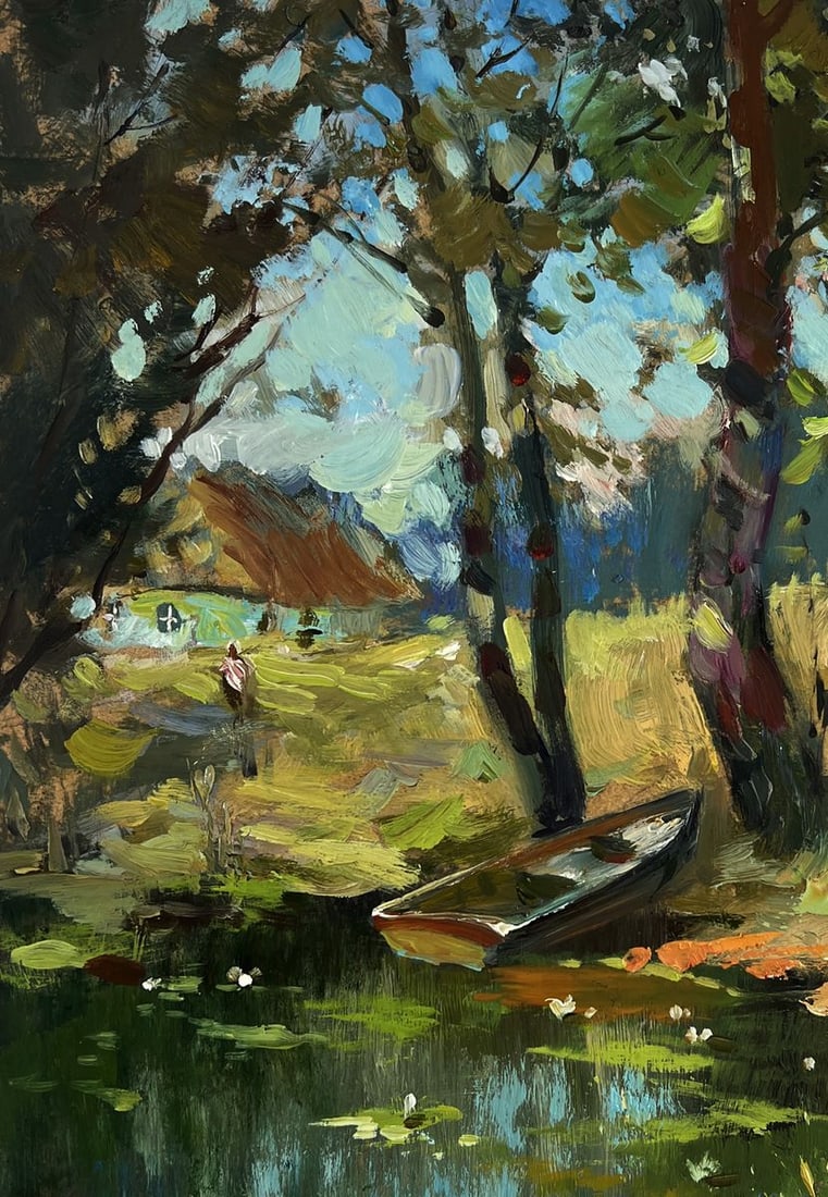 Oil painting Fisherman's boat Yuriy Suprunchuk - 6