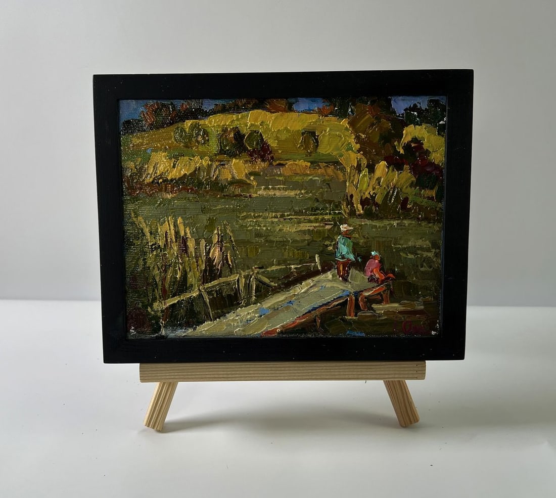 Oil painting At the autumn shore Oksana Ivanyuk - 2