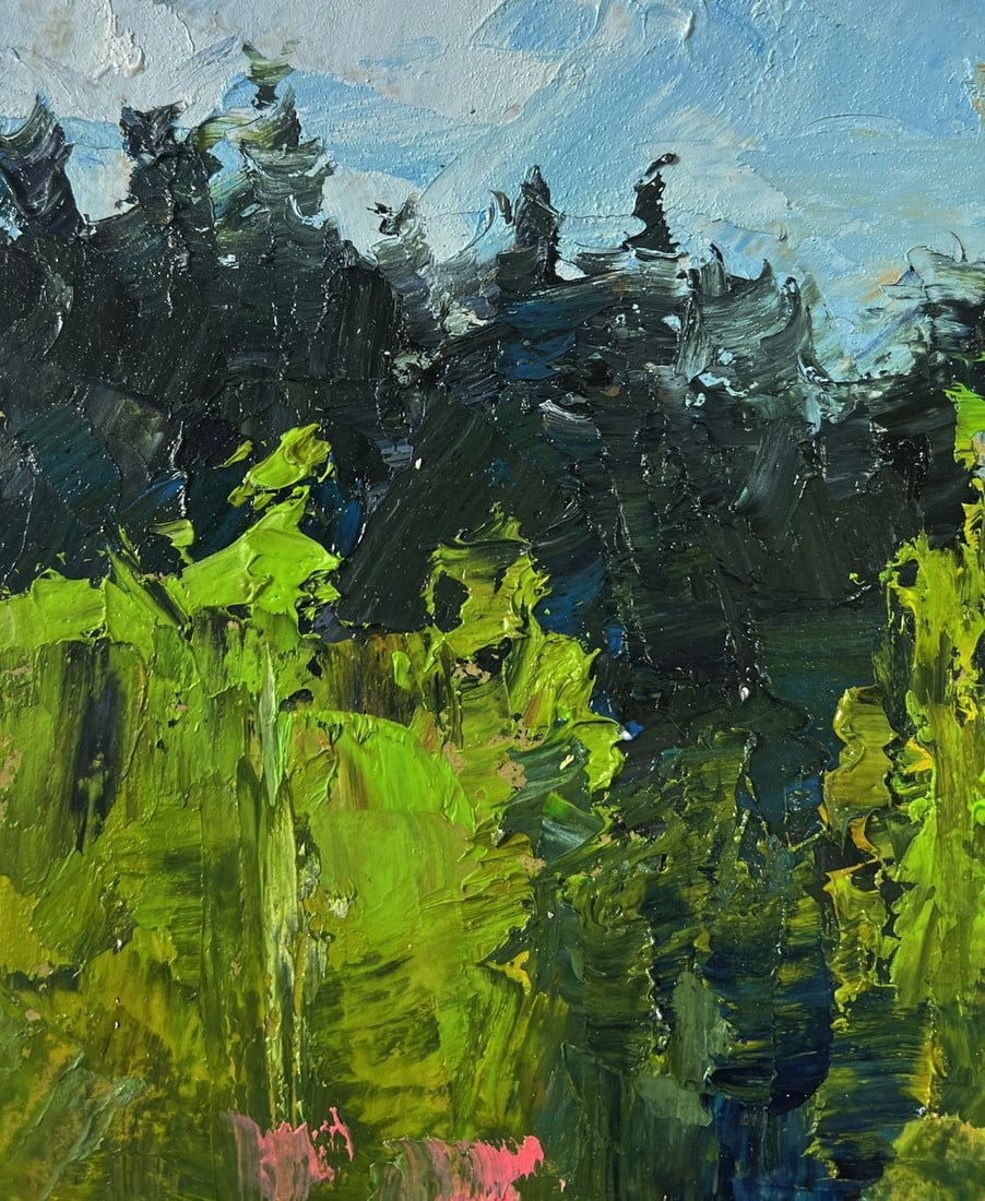 Oil painting Spring lake in the forest Boris Serdyuk - 4