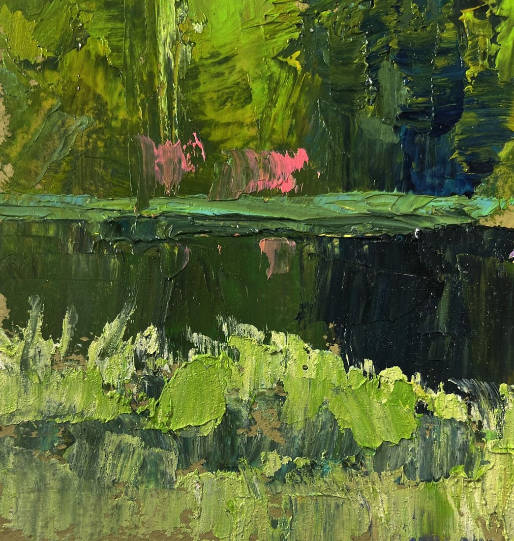 Oil painting Spring lake in the forest Boris Serdyuk - 7