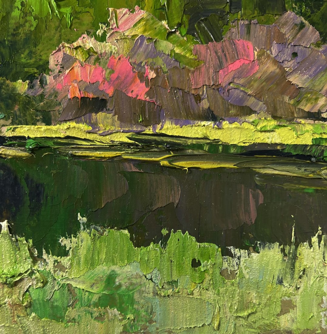 Oil painting Spring lake in the forest Boris Serdyuk - 8