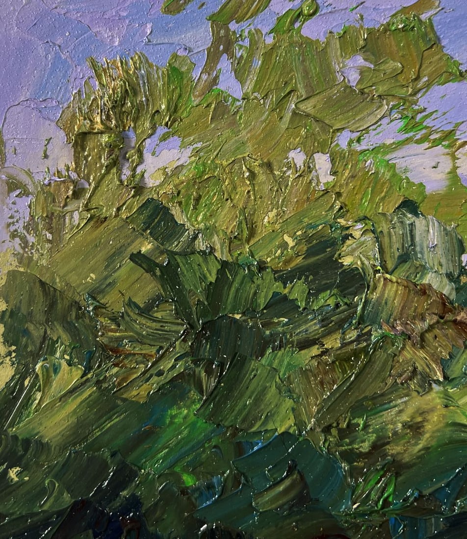 Oil painting Trees near the pond Boris Serdyuk - 4