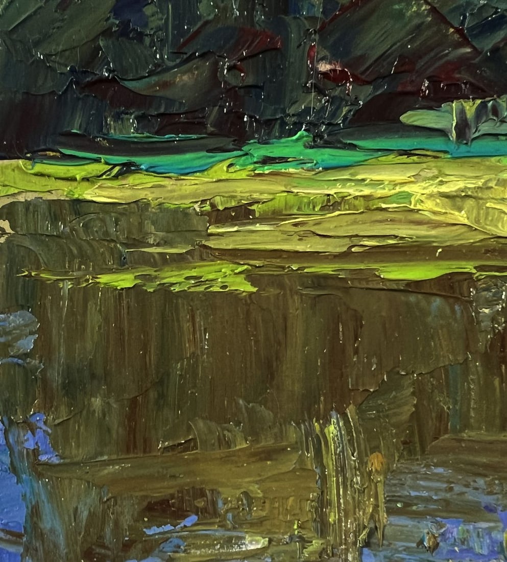 Oil painting Trees near the pond Boris Serdyuk - 7