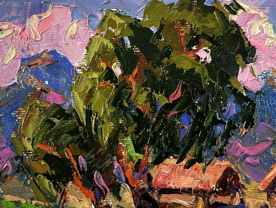 Oil painting Geese in a village lake Oksana Ivanyuk - 4