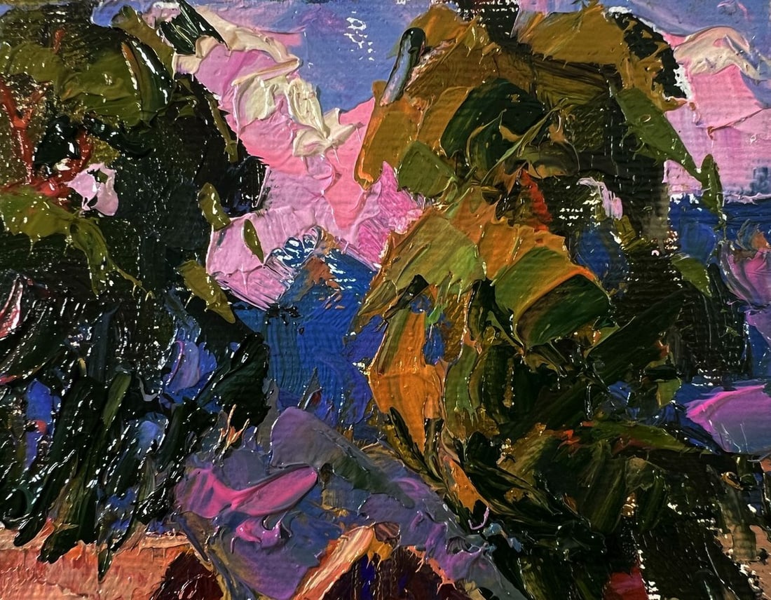 Oil painting Geese in a village lake Oksana Ivanyuk - 5