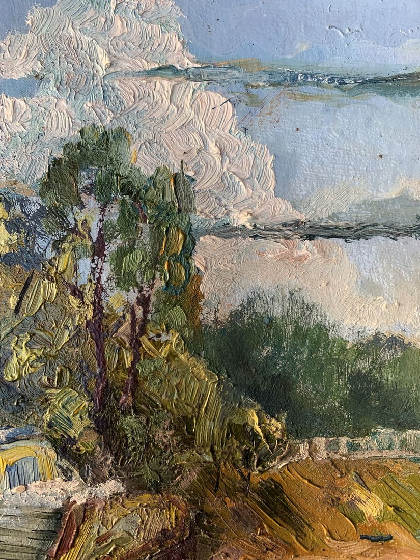 Oil painting City park with a lake Leonid Maistrenko - 5