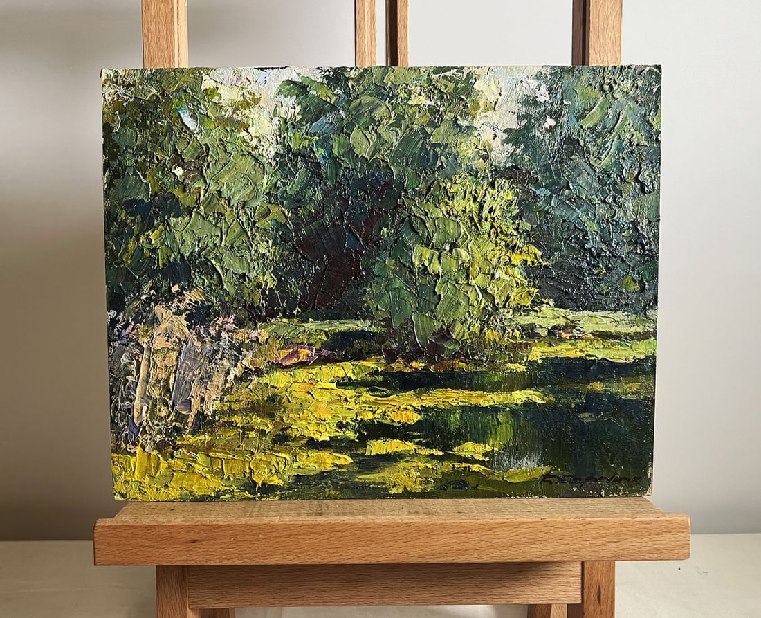 Oil painting In the forest pond Boris Serdyuk - 2