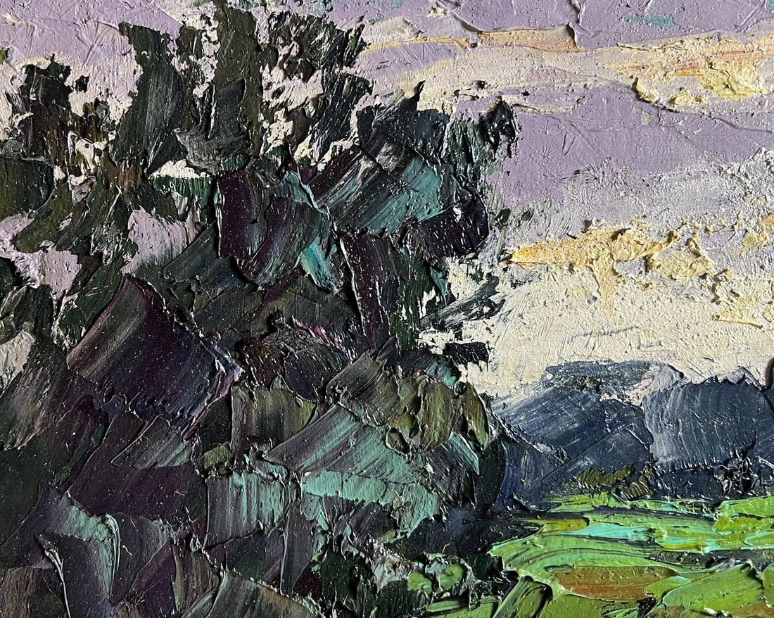 Oil painting In the evening on the meadow Boris Serdyuk - 4