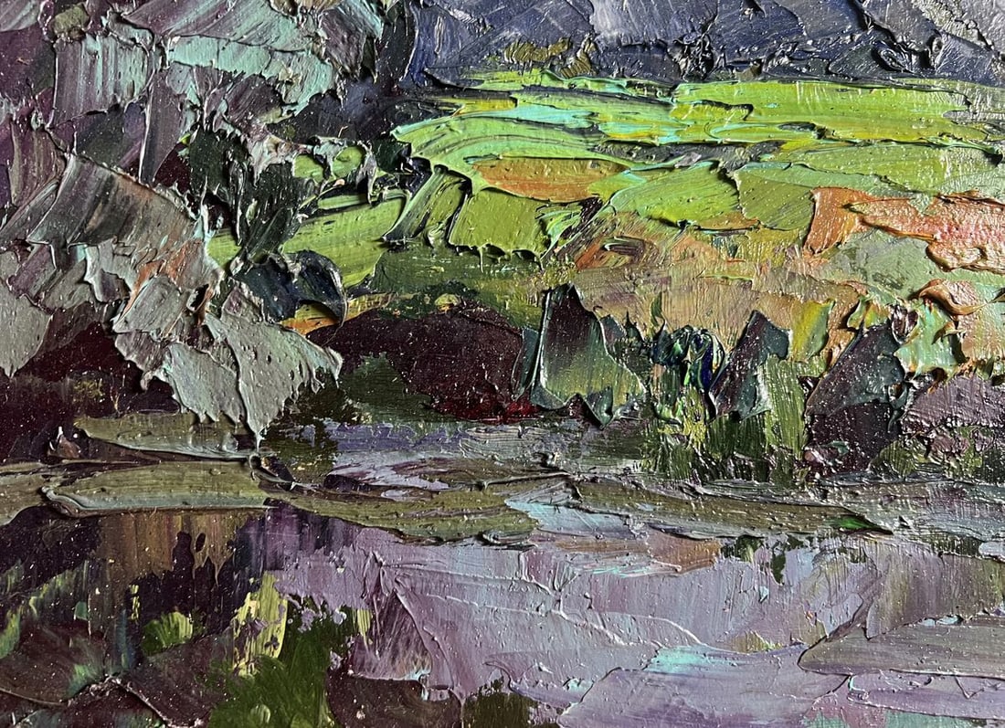 Oil painting In the evening on the meadow Boris Serdyuk - 8