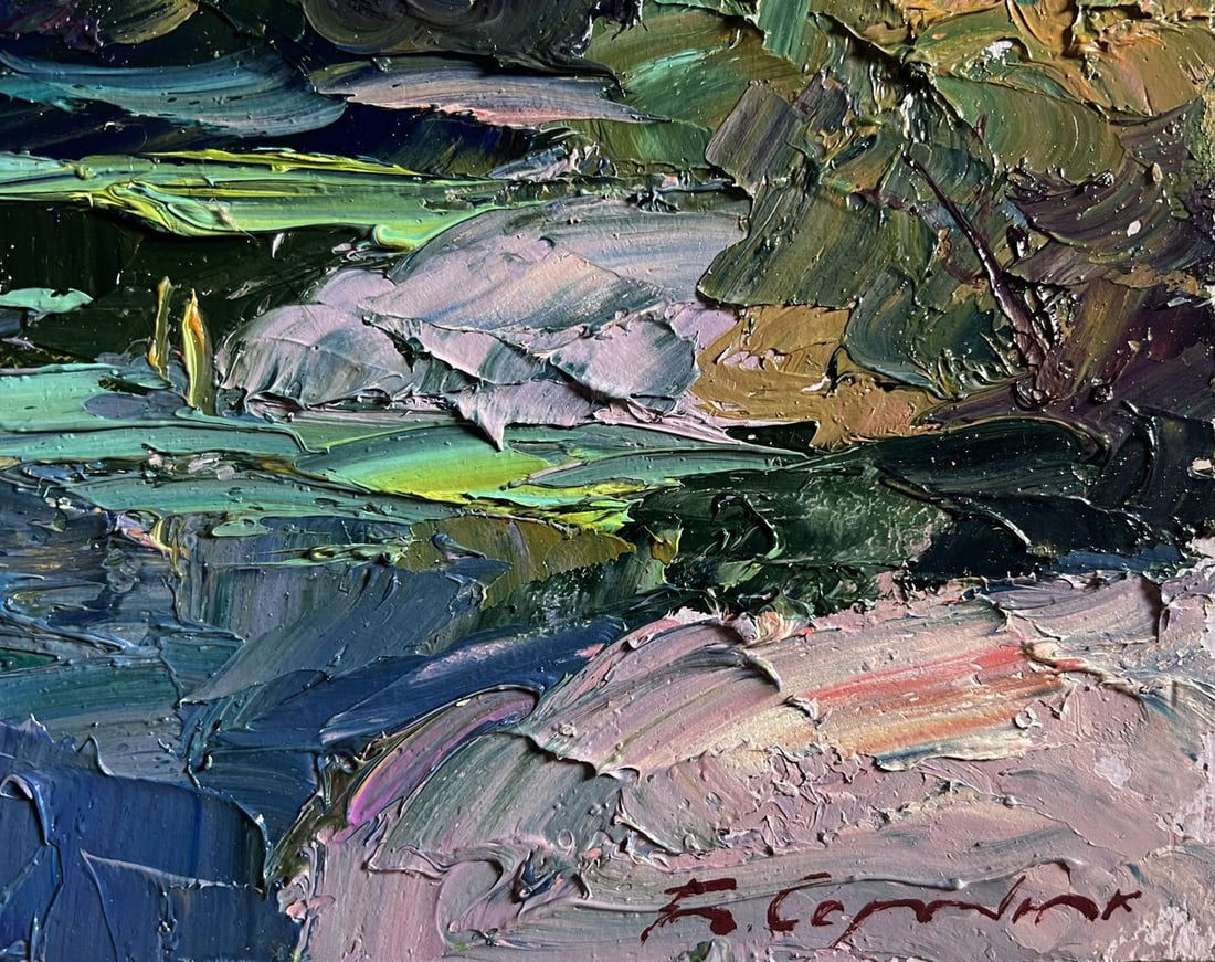 Oil painting Relaxation on the lake Boris Serdyuk - 9