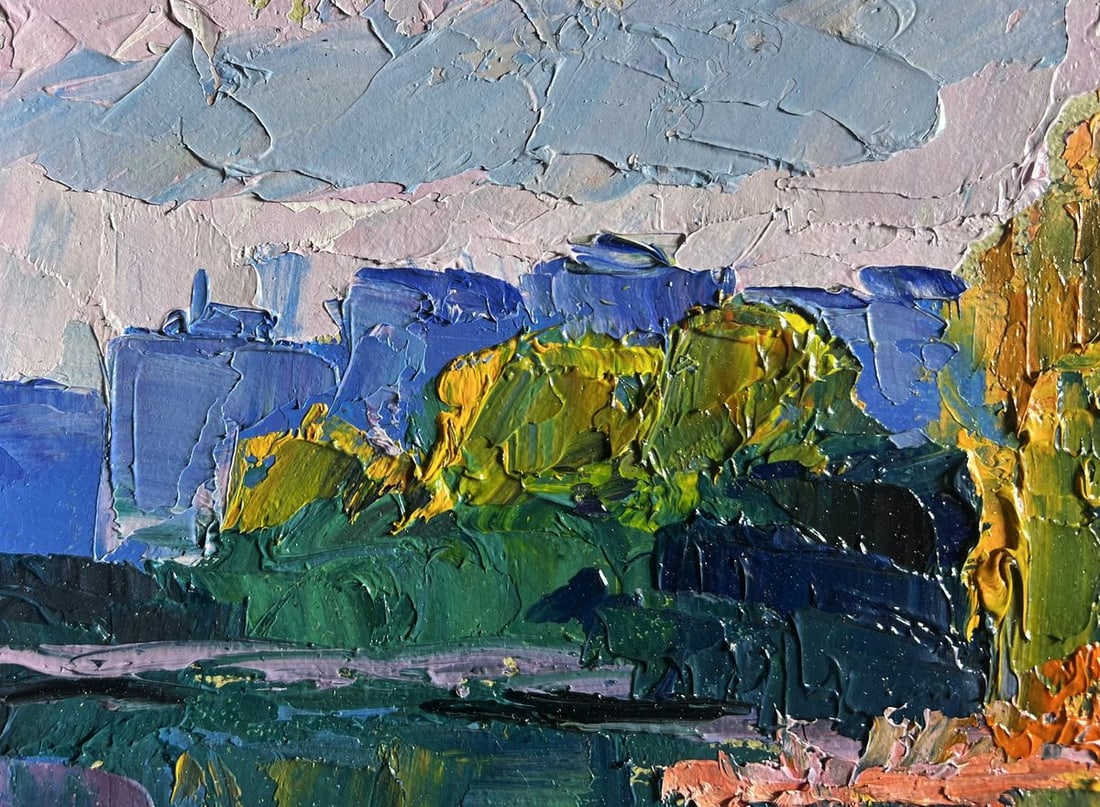 Oil painting Evening on the lake Boris Serdyuk - 5