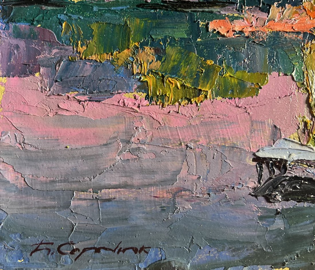 Oil painting Evening on the lake Boris Serdyuk - 7