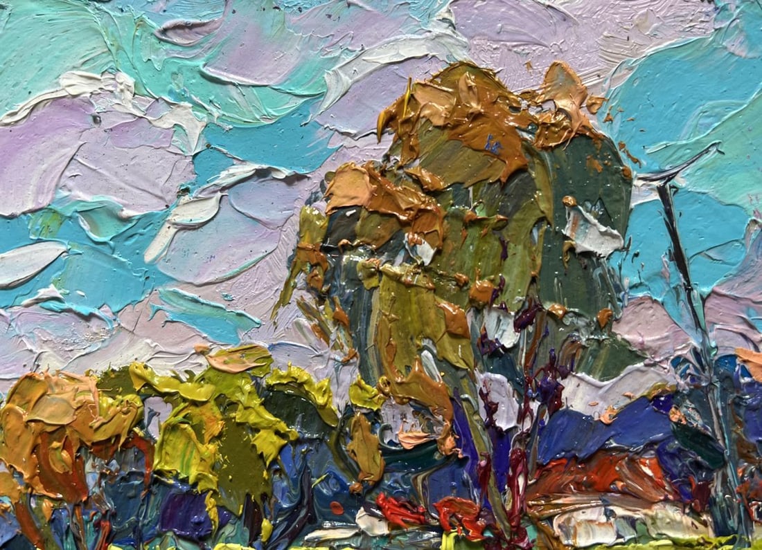 Oil painting Near the village lake Oksana Kalenyuk - 5