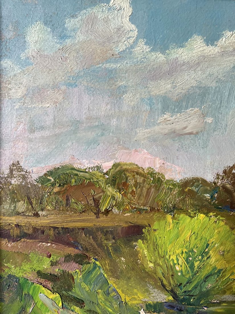 Oil painting Spring fishing V. Mishurovsky - 2