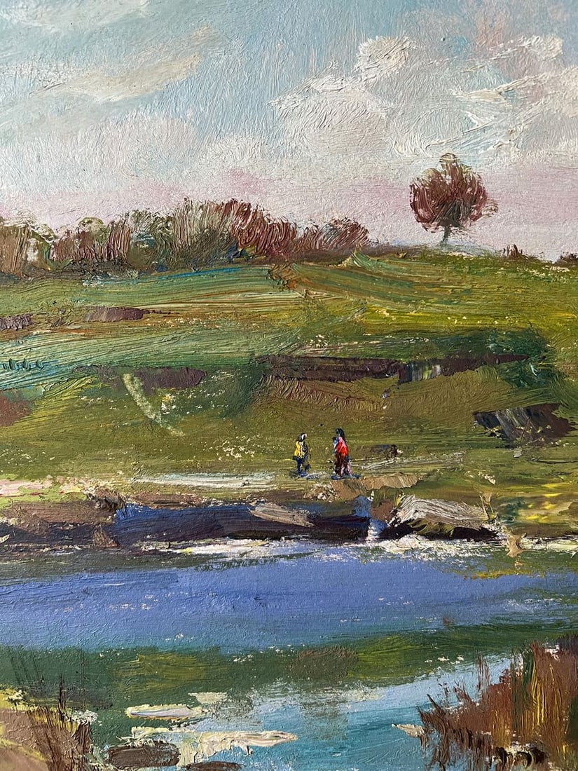 Oil painting Spring fishing V. Mishurovsky - 7