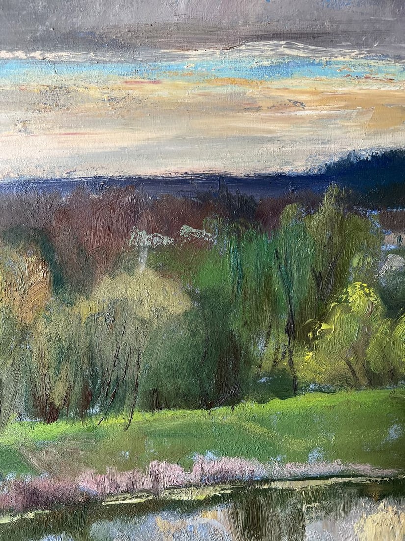 Oil painting May evening V. Mishurovsky - 3