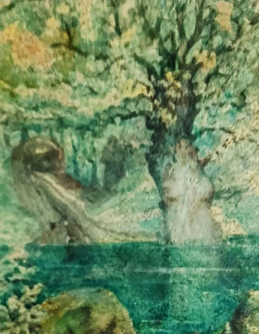 Oil painting Flowering tree in the lake Vitaly Duhnevich - 2