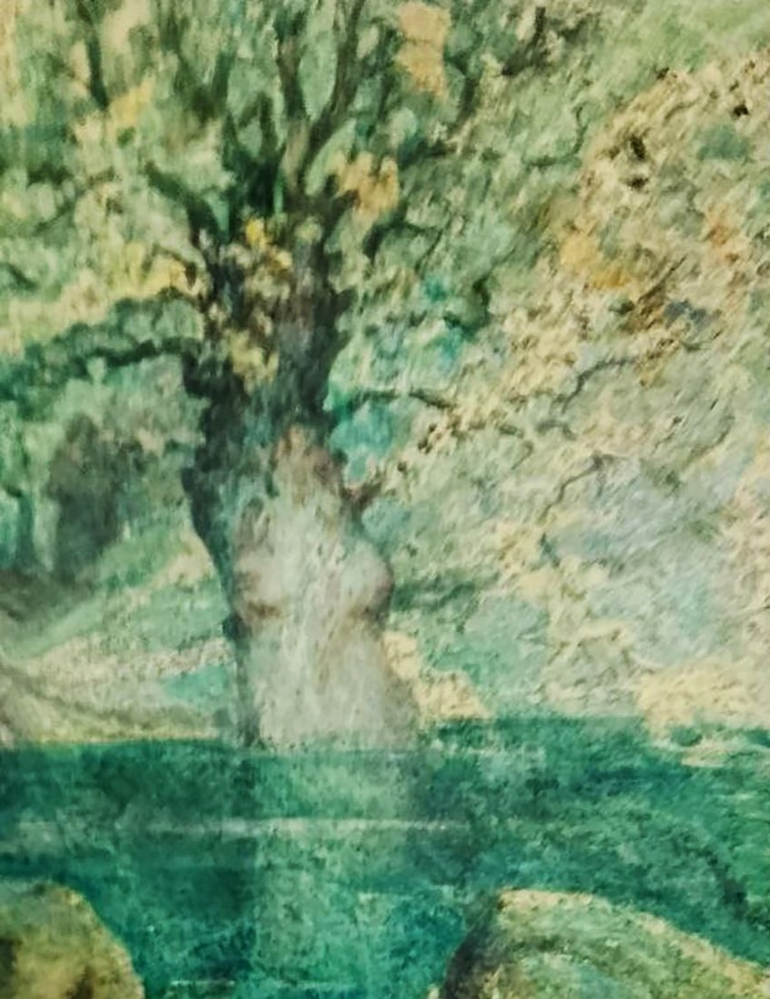 Oil painting Flowering tree in the lake Vitaly Duhnevich - 3