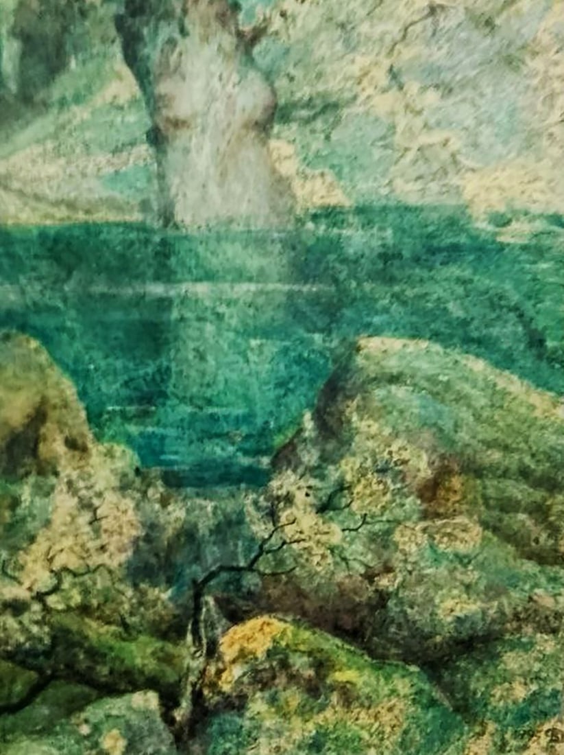 Oil painting Flowering tree in the lake Vitaly Duhnevich - 5