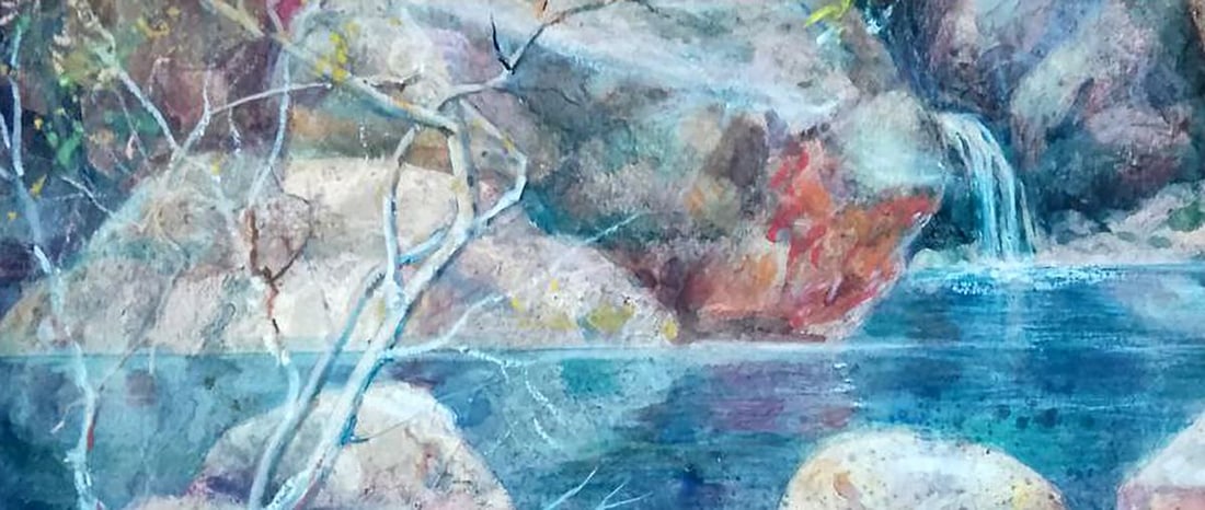 Oil painting Lake in the mountains Vitaly Duhnevich - 2