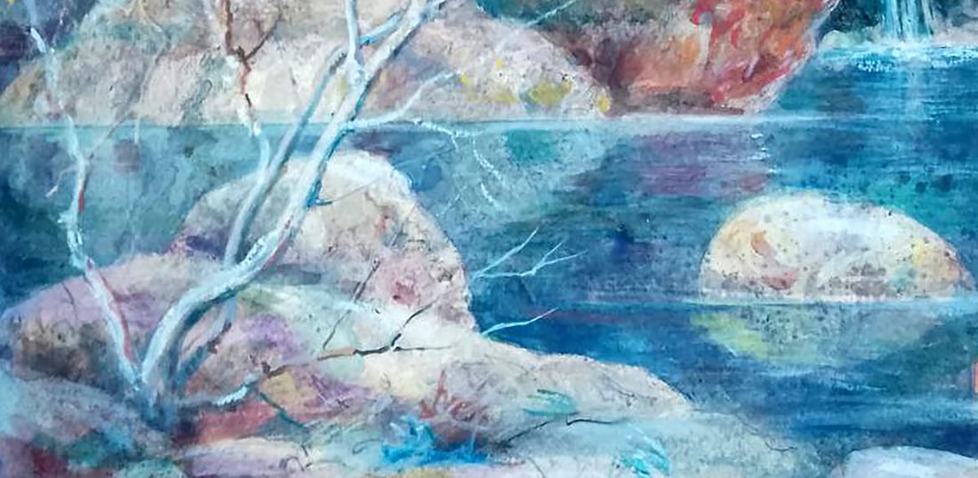 Oil painting Lake in the mountains Vitaly Duhnevich - 4