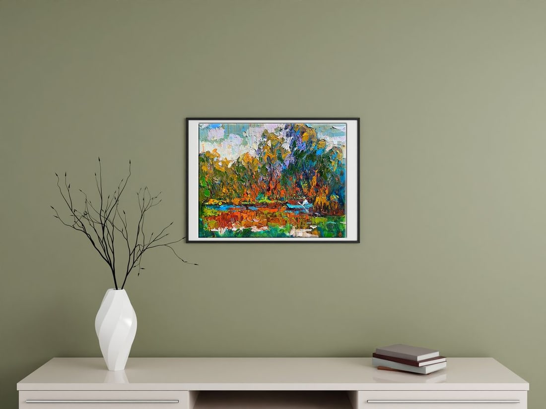 Oil painting Above the pond Alex Kalenyuk - 3