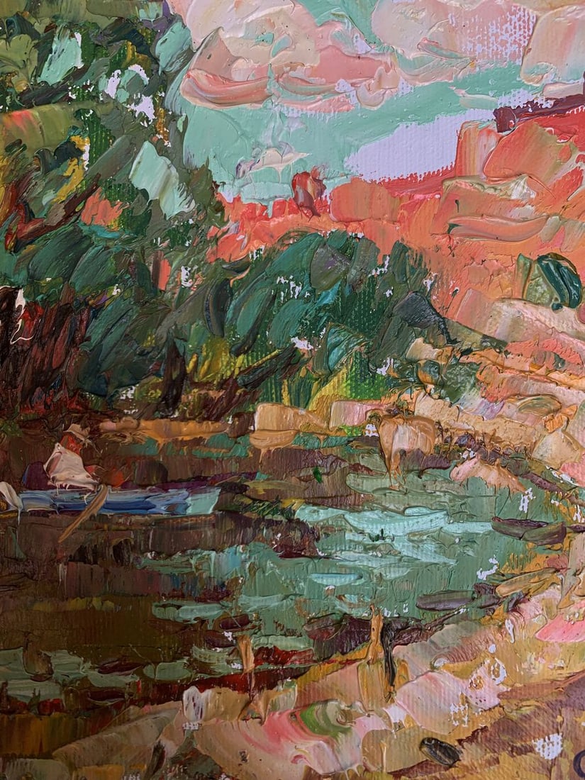 Oil painting On a blue boat Alex Kalenyuk - 10