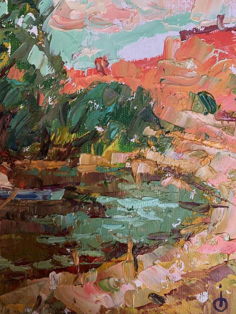 Oil painting On a blue boat Alex Kalenyuk - 11