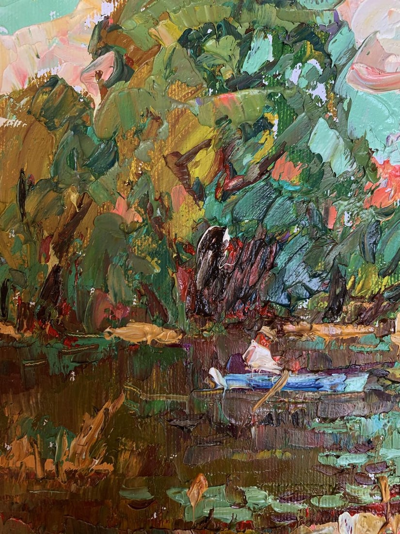 Oil painting On a blue boat Alex Kalenyuk - 4