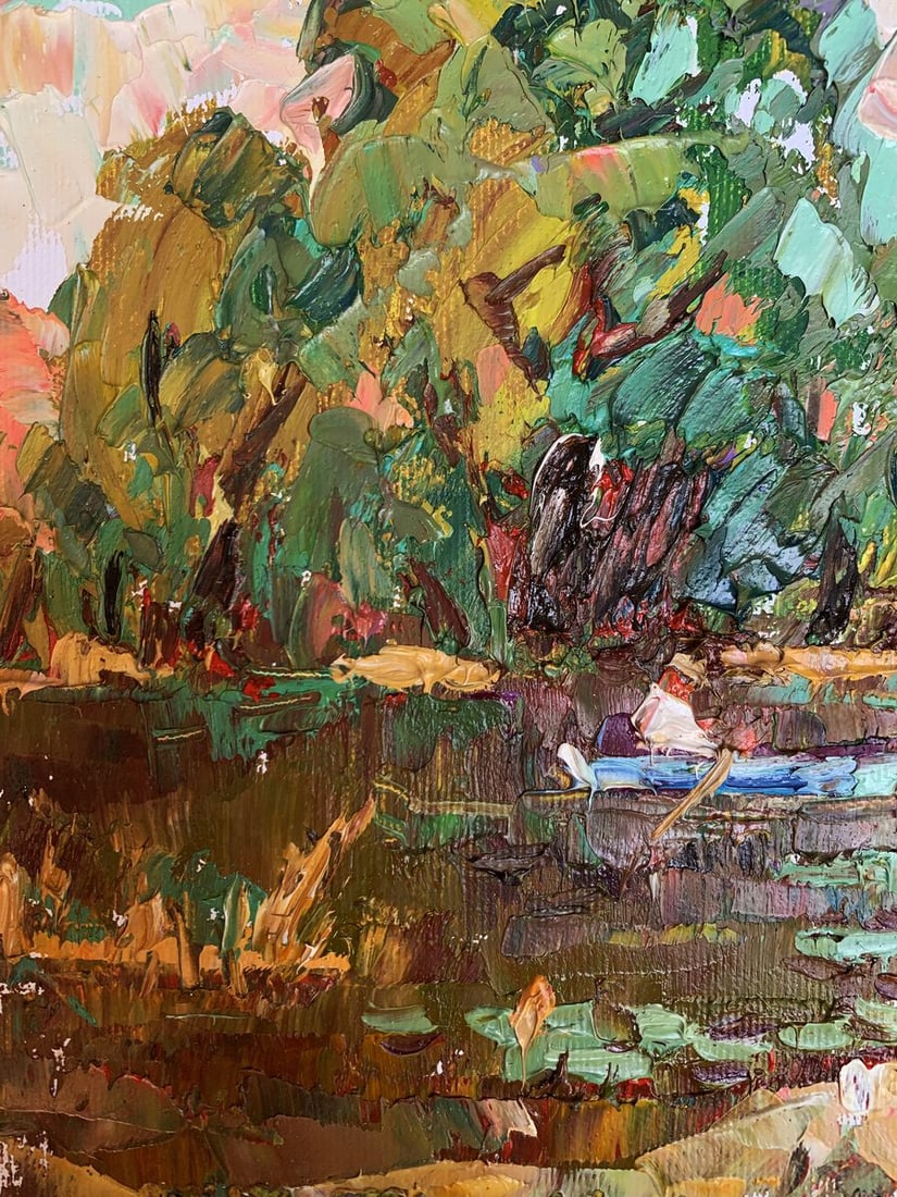 Oil painting On a blue boat Alex Kalenyuk - 5