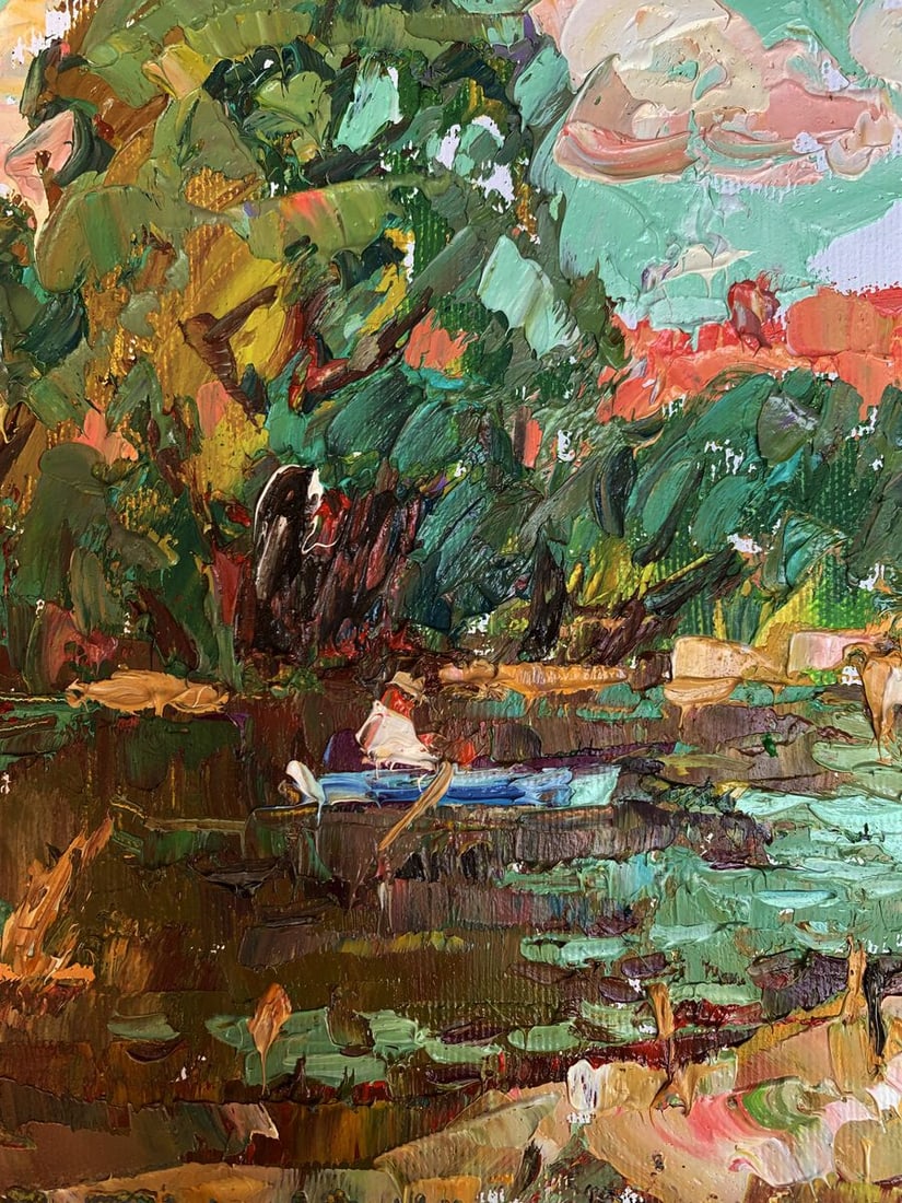 Oil painting On a blue boat Alex Kalenyuk - 6