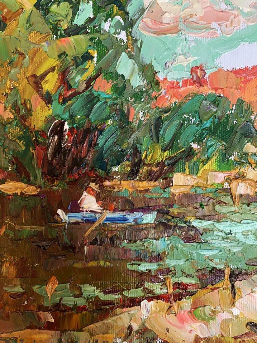 Oil painting On a blue boat Alex Kalenyuk - 7