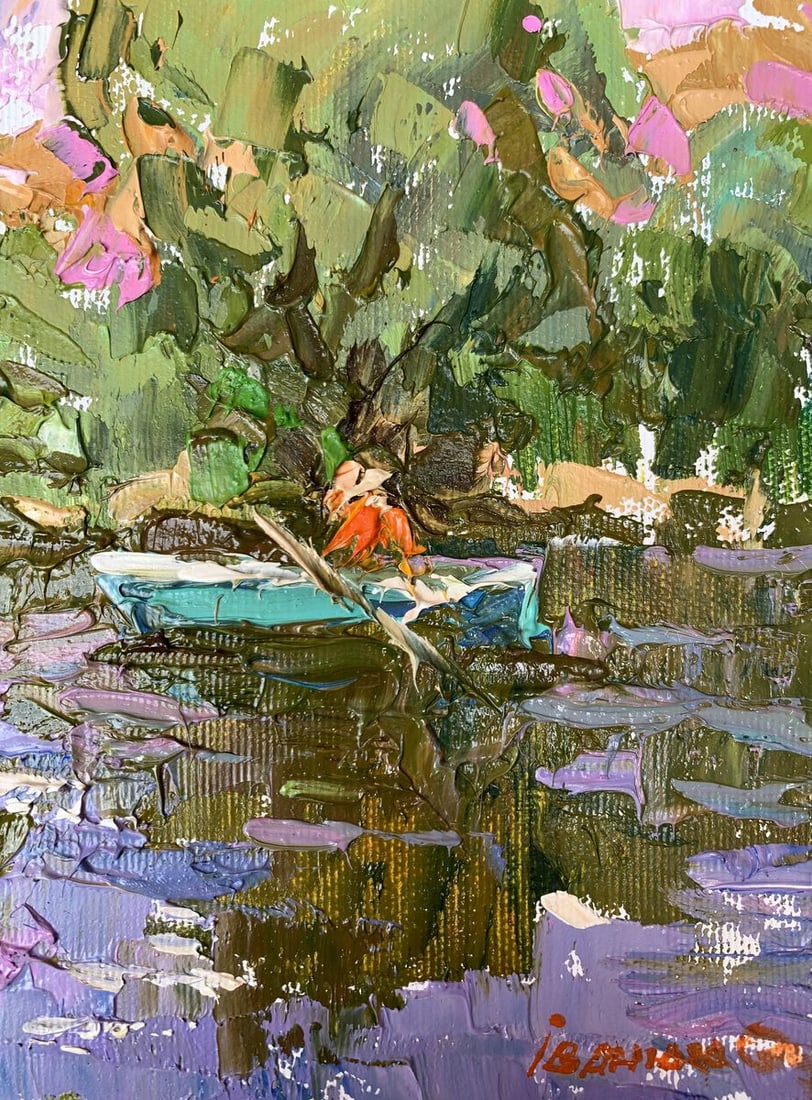 Oil painting Summer fishing Alex Kalenyuk - 10