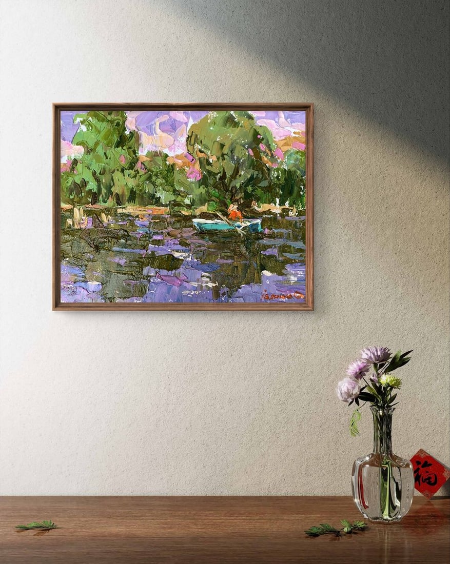 Oil painting Summer fishing Alex Kalenyuk - 3