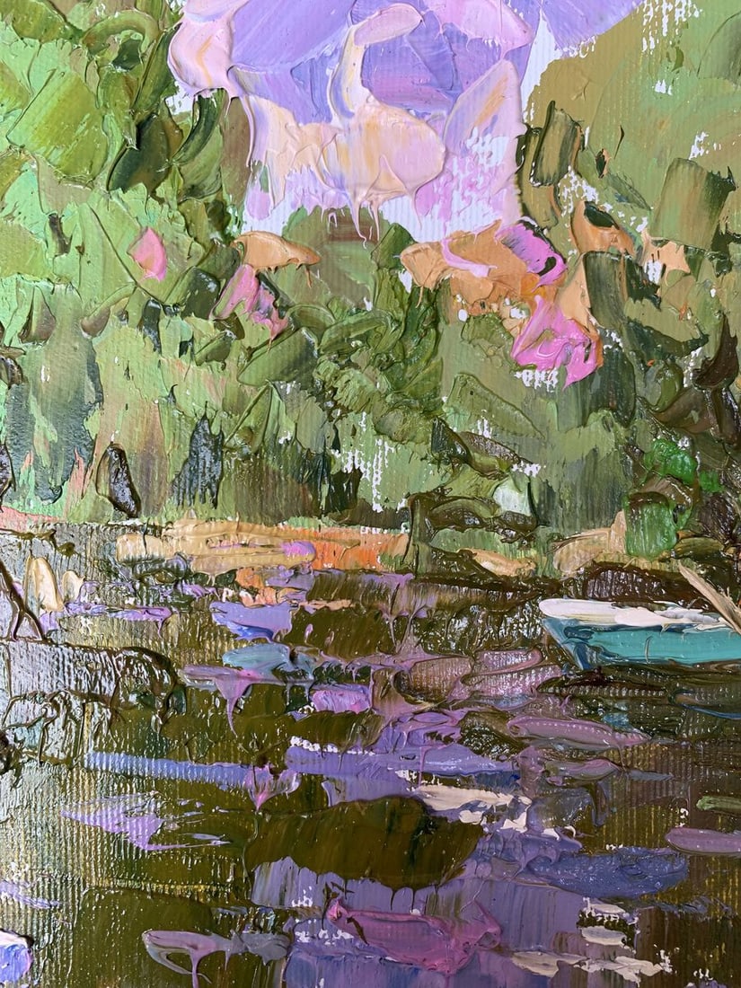 Oil painting Summer fishing Alex Kalenyuk - 5