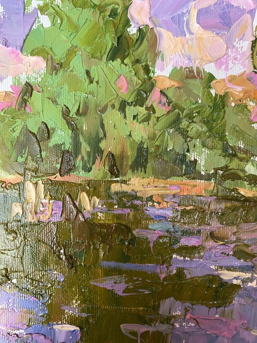 Oil painting Summer fishing Alex Kalenyuk - 8