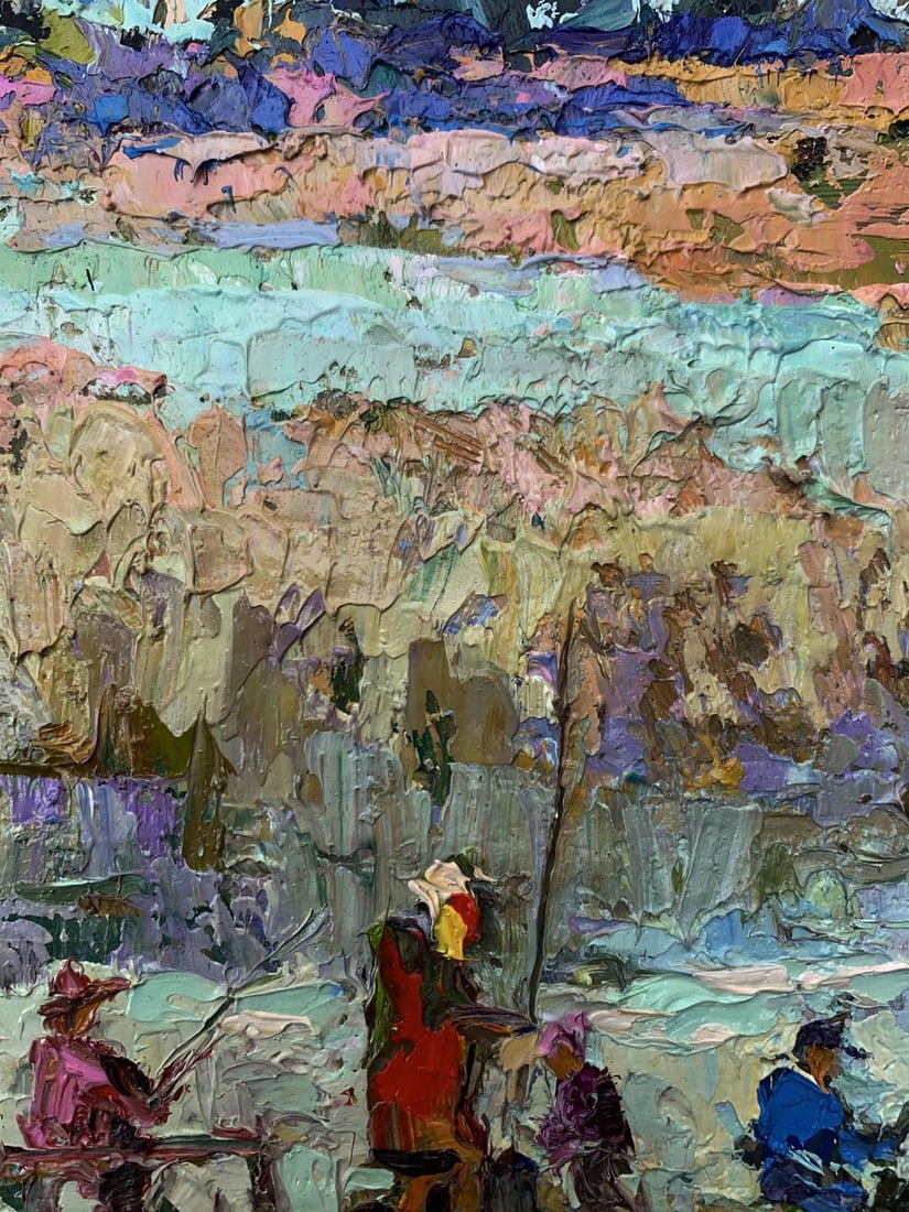 Oil painting Fishing with friends Oksana Kalenyuk - 9