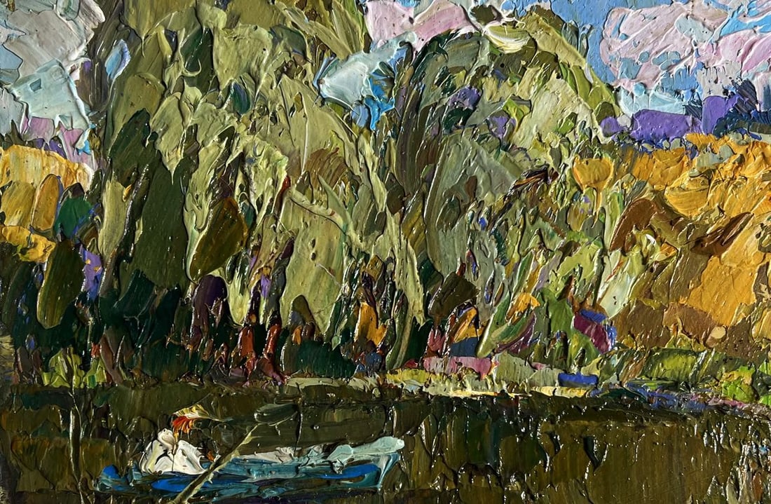 Oil painting On the summer lake Alex Kalenyuk - 6