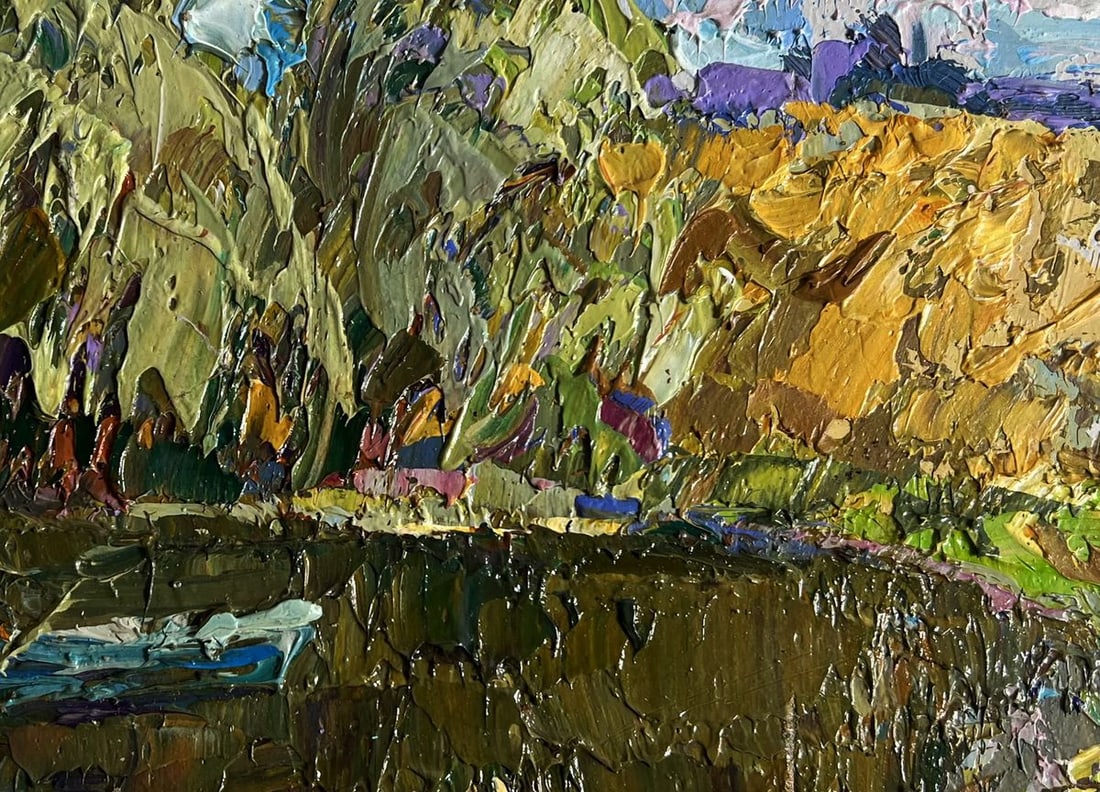 Oil painting On the summer lake Alex Kalenyuk - 7