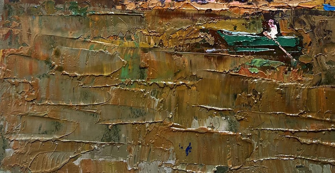 Oil painting Autumn evening silence Oksana Kalenyuk - 8