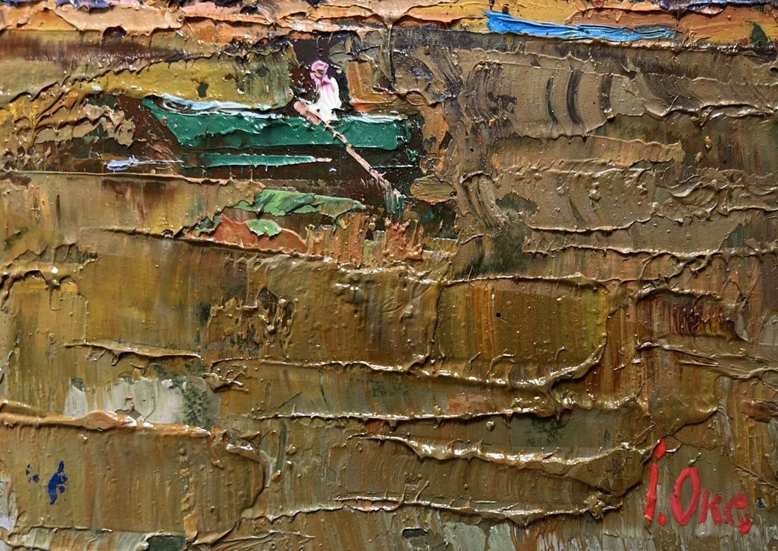 Oil painting Autumn evening silence Oksana Kalenyuk - 9