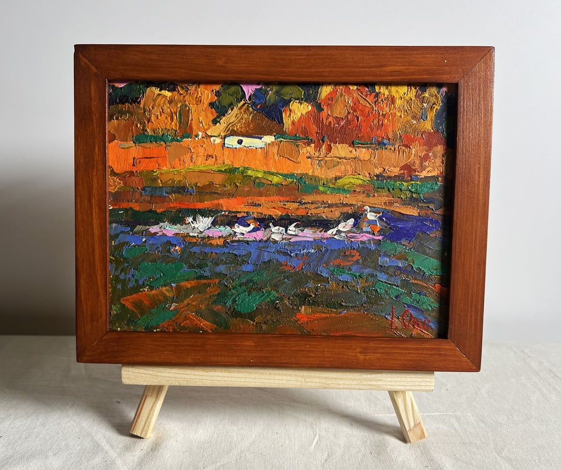 Oil painting Evening by the lake Oksana Kalenyuk - 2