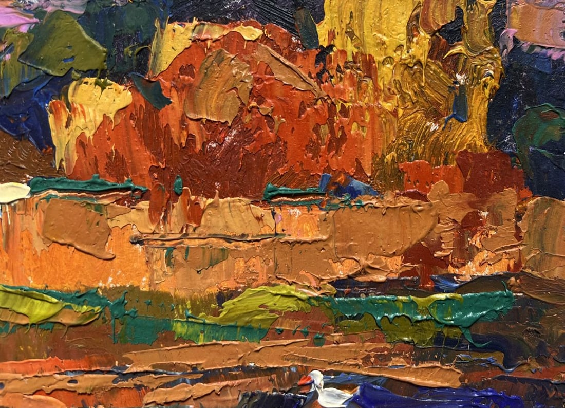 Oil painting Evening by the lake Oksana Kalenyuk - 4