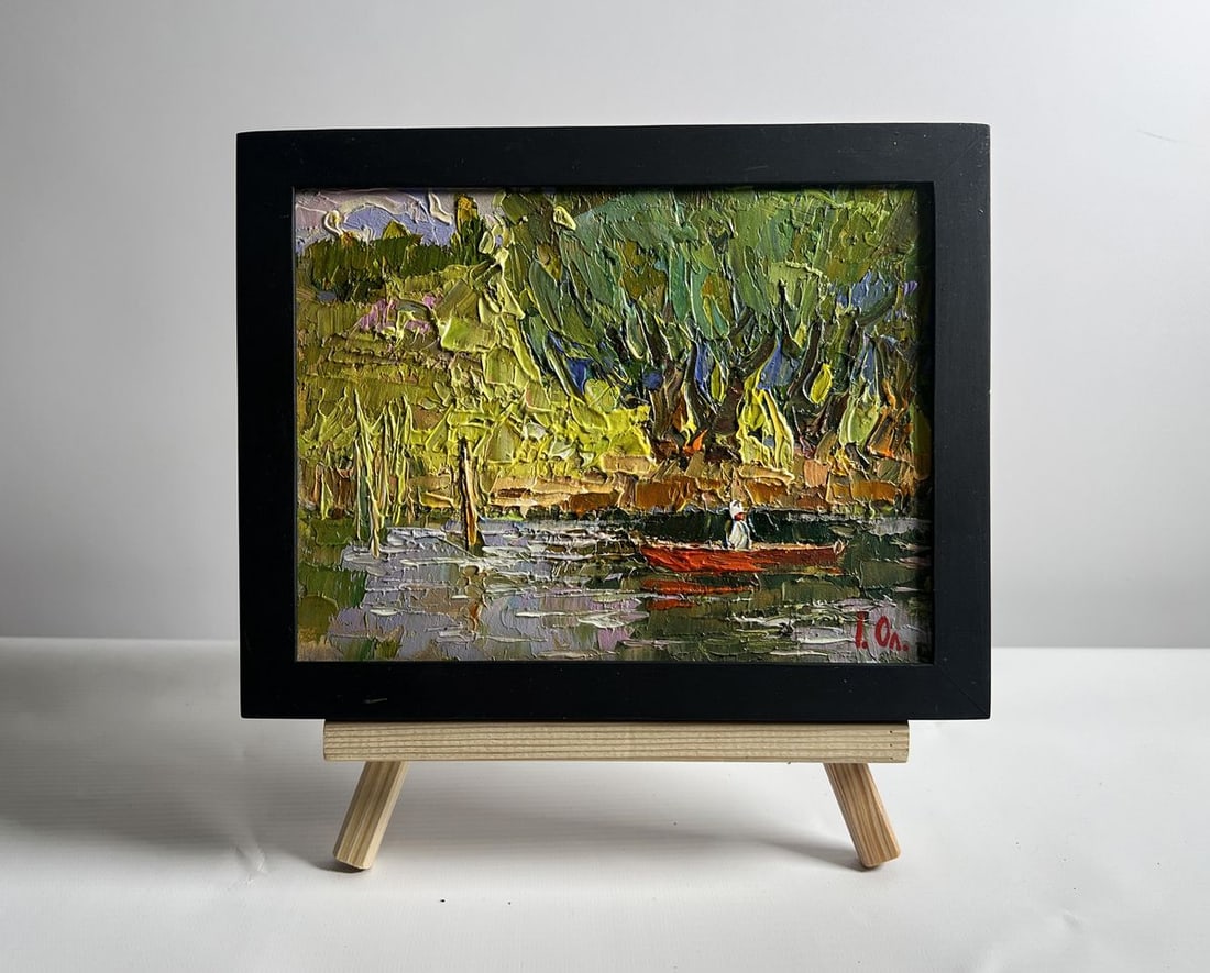 Oil painting Summer boat vacation Alex Kalenyuk - 2