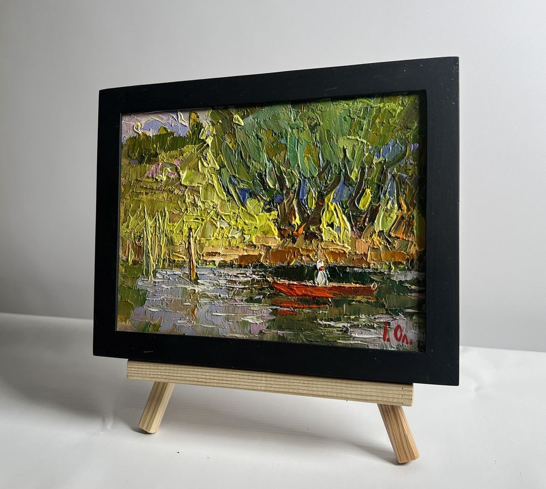 Oil painting Summer boat vacation Alex Kalenyuk - 3