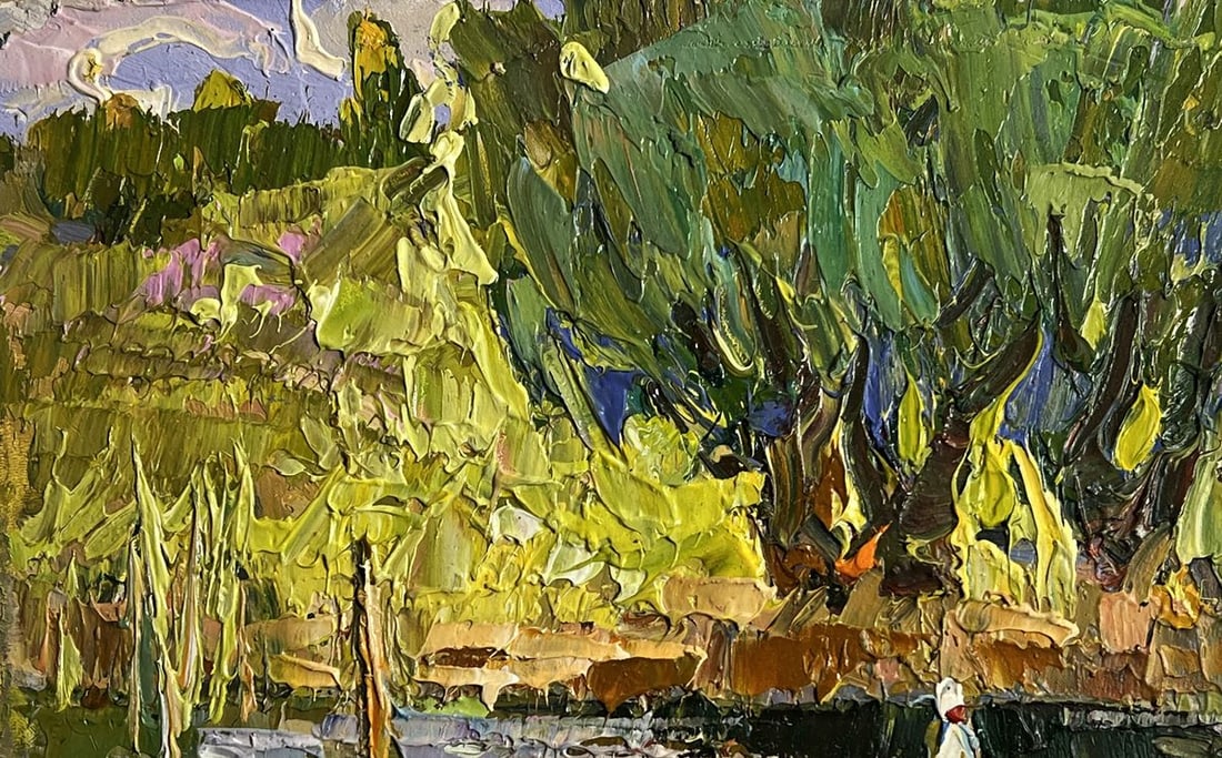 Oil painting Summer boat vacation Alex Kalenyuk - 4