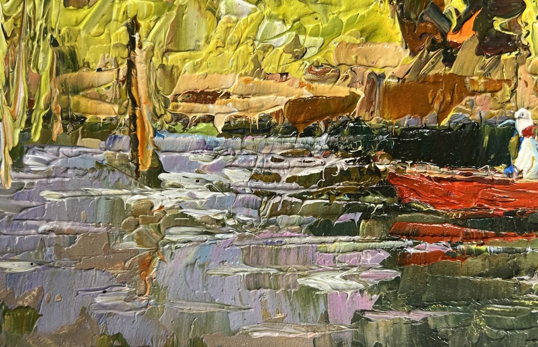 Oil painting Summer boat vacation Alex Kalenyuk - 6