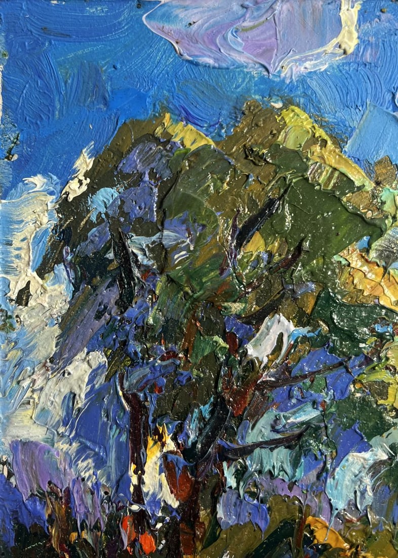 Oil painting Early morning on a boat Alex Kalenyuk - 4